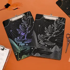 Laser-holografisches Kranich-Design Acryl-Klemmbrett für Schule und Büro-Organisation