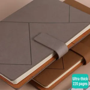 Professionelles A5-Business-Notizbuch mit Magnetschnalle, 220 extra dicke Seiten