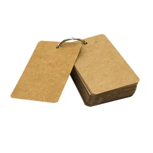 Tragbare blanko braune Kraftpapier-Karteikarten mit robustem Metall-Bindering für Notizen