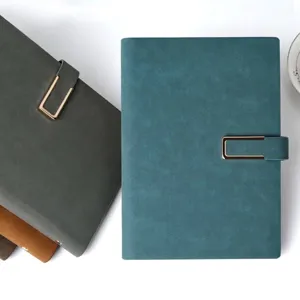 Cuaderno de Negocios A5 de Piel Sintética Agenda de Hojas Sueltas Con Hebilla Magnética de Metal para Oficina Escuela Reunión Escritura Diario