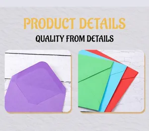 Detailed view showing the vibrant colors and flap design of European-style envelopes