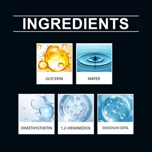 Gedetailleerd overzicht van ingrediënten zoals glycerine en dimethylthetine in de lokaas spray