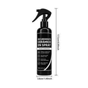 Σπρέι κεραμικής επίστρωσης αυτοκινήτου 100ml μαύρο μπουκάλι με διαστάσεις 17,5cm x 3,8cm