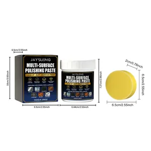 Product dimensions for JAYSUING multi-surface polishing paste, packaging, and sponge