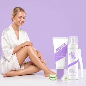 Sanftes Körper-Haarentfernungs-Set Feuchtigkeitsspendendes Enthaarungs-Mousse Und Creme Beruhigendes Haut-Haarentferner-Kit Mit Schaber Für Damen