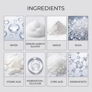 Detail showing ingredients list of multi-purpose polishing paste with macro texture images