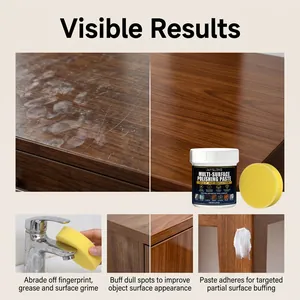 Effectiveness of multi-surface polishing paste on wood furniture and metal faucet surfaces