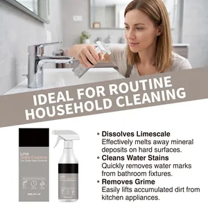 Spray nettoyant anti-calcaire efficace de 60 ml pour robinets et surfaces de salle de bain