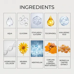 Visual ingredients list showing natural extracts for foot care thumb support patches