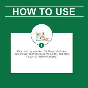 How to use instructions for botanical bunion comfort patch showing product box