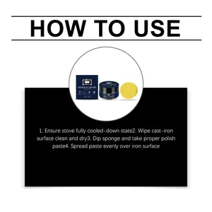 Instrucciones para aplicar la pasta pulidora profesional para estufas y rejillas de hierro