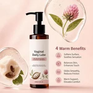 Vista detallada del lubricante diario calmante para mujeres con ingredientes naturales