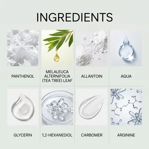 Inhaltsstoffe-Infografik für Nagelpflegestift mit Panthenol, Teebaumöl und Glycerin