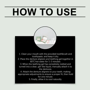 Detailed step-by-step how to use instructions for the Feimuko denture repair kit