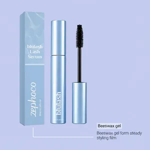 Detail der blauen Mascara von zephoco mit Bienenwachs-Gel-Formel für festes Styling