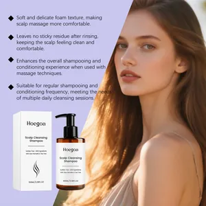 Champú limpiador de cuero cabelludo Hoegoa con ingredientes suaves para un cabello suave