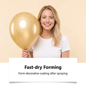 Spray pailleté doré à séchage rapide pour ballons créant un revêtement décoratif