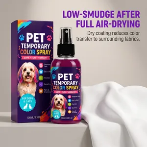 Spray de color temporal para mascotas con caja y función de secado rápido sin manchas
