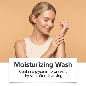 Close-up of smooth skin showing moisturizing effects of a gentle wash