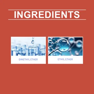 Engine carbon remover ingredients detailing dimethyl ether and ethyl ether composition