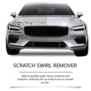 Before and after comparison of car scratch and swirl remover cream on silver vehicle