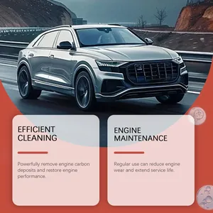 Detail showing engine cleaning and maintenance benefits for car performance
