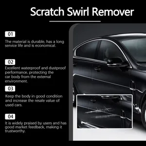 Professional car scratch and swirl remover cream for black car paint detailing and repair.