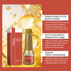 Detailed view of Homonth catalytic converter cleaner showing ingredients and benefits