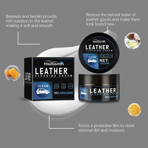 Crema detergente per pelle Homonth con cera d'api per sedili auto e protezione mobili