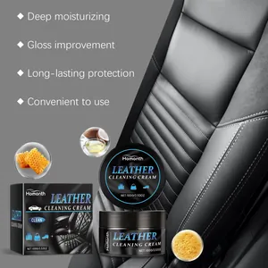 Homonth leather cleaning cream for car seats, deep moisturizing and gloss improvement care.