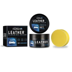 Set completo di crema per la cura della pelle da 100g con spugna per sedili auto e mobili