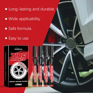 Detailed view of 4-piece waterproof tire markers for creative DIY tire painting