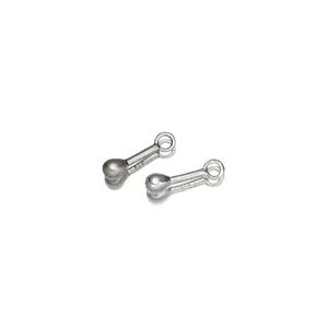 Detailed macro view of vintage 925 sterling silver matchstick charms for DIY jewelry making