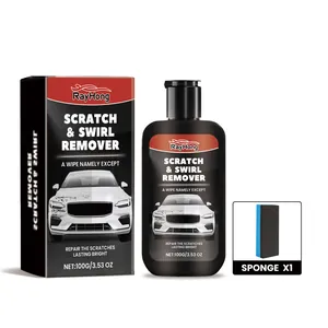 Professional RayHong car scratch and swirl remover kit with repair cream and applicator sponge
