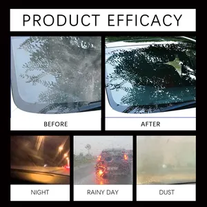 Eficacia del agente de recubrimiento de parabrisas antes y después de la limpieza en lluvia y noche