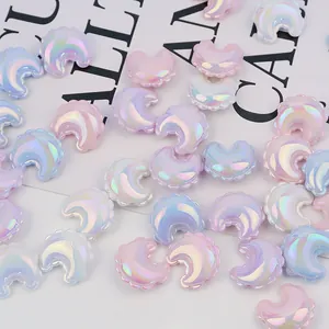 Hochwertige 22mm UV irisierende Muschel-Mondperlen für DIY-Schmuck und Anhänger