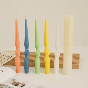 Molde de Silicona para Velas de Aromaterapia DIY Molde de Silicona con Forma de Columna en Espiral Retorcida para Manualidades de Resina Hechas a Mano