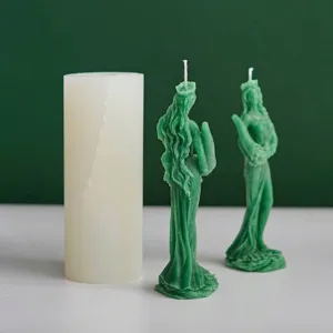 Molde Para Velas Diosa De La Fortuna Molde De Silicona Clásico Europeo Para Fabricación De Velas Aromáticas Y Esculturas De Yeso