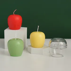 Apple Shape DIY Candle Mold Polycarbonate Plastic Fruit Design Aromatherapy Candle Crafting Tool Home Decoration Supply