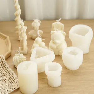 3D Silicone Mold For Scented Candle DIY Handmade Plaster Craft Skull Bear Roman Column Apollo Goddess Venus Figurine Art Mold