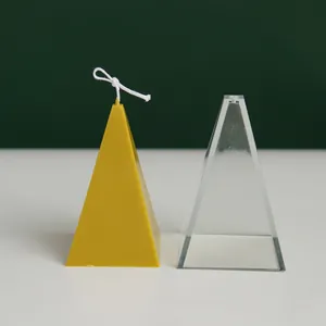 DIY Pyramid Candle Plastic Mold For Candle Making Geometric Aroma Candle Mold Transparent Plastic Pyramid Mold DIY Craft