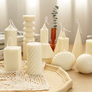 Molde para Velas DIY Geométrico de Policarbonato PC Plástico Pilar Esfera Concha Corazón Columna Romana Herramientas de Artesanía