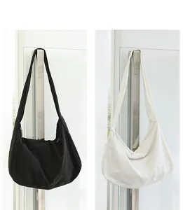 Comparison view of minimalist black and white nylon crossbody bags for daily casual wear
