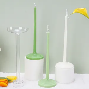 High-quality plastic round base taper candle mold for DIY aromatherapy handmade candles