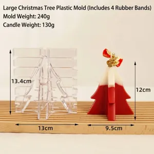 Specifications of dimensions and weight for the large Christmas tree candle plastic mold