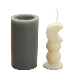 Stampo creativo in silicone a forma di scettro lunare per candele e gessi fai-da-te