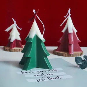 Christmas Tree Candle Mold DIY Plastic Cross Shape Candle Making Tool For Holiday Home Decoration Handmade Xmas Gift Molds