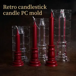 Vintage European style candlestick candle mold set for DIY handmade aromatherapy candles