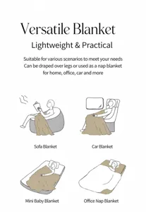 Coperta di flanella versatile: divano, auto, neonato e sonnellino nell'ufficio.