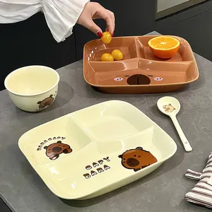 Set di piatti divisi in ceramica Capybara per il controllo sano delle porzioni